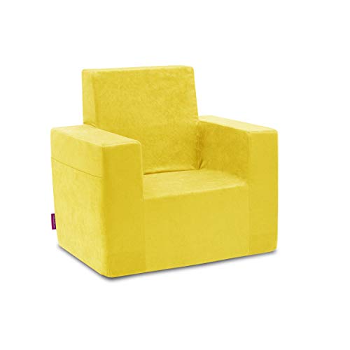 Badum Classic Kindersessel Kinder Babysessel Baby Sessel Sofa Kinderstuhl Stuhl Schaumstoff Umweltfreundlich (Gelb) von Badum