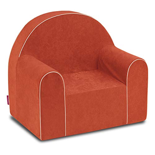 Midi Kindersessel Kinder Babysessel Baby Sessel Sofa Kinderstuhl Stuhl Schaumstoff Umweltfreundlich (Orange) von Badum