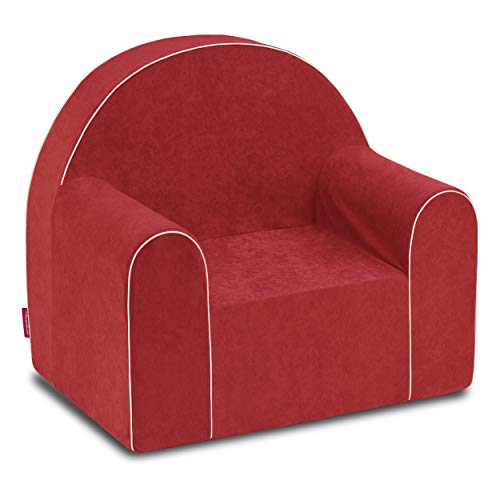 Midi Kindersessel Kinder Babysessel Baby Sessel Sofa Kinderstuhl Stuhl Schaumstoff Umweltfreundlich (Rot) von Badum