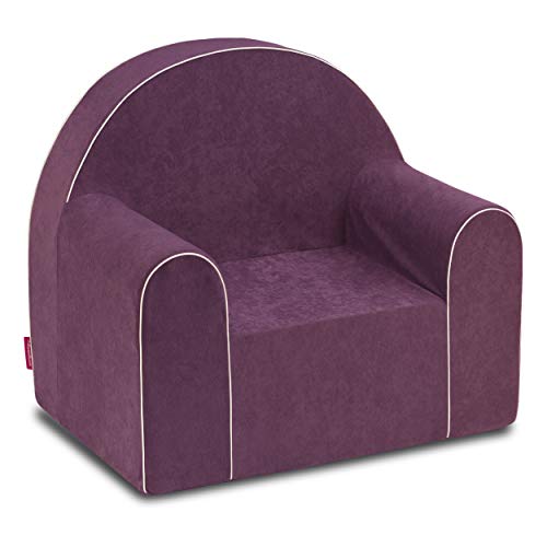 Midi Kindersessel Kinder Babysessel Baby Sessel Sofa Kinderstuhl Stuhl Schaumstoff Umweltfreundlich (Violett) von Badum
