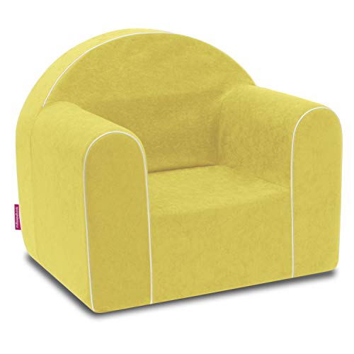 Mini Kindersessel Kinder Babysessel Baby Sessel Sofa Kinderstuhl Stuhl Schaumstoff Umweltfreundlich (Gelb) von Badum