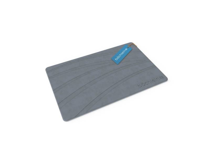 Bächlein Badematte Kieselgur Stein Duschvorleger schnelltrocknend rutschfest 60x39 cm, Diatomerde, Schnelltrocknend und Rutschfest durch mitgelieferte Antirutschmatte von Bächlein