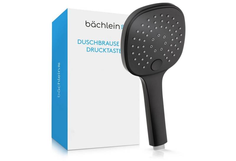 Bächlein Duschbrause Brausekopf Handbrause mit 3 Strahlarten, drei Stahlarten durch Drucktaste wählbar von Bächlein