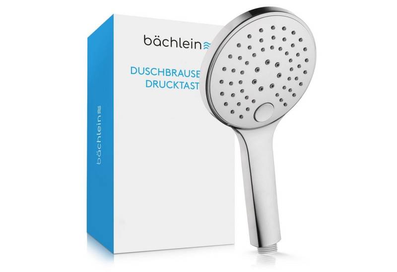 Bächlein Duschbrause Brausekopf Handbrause mit 3 Strahlarten, drei Stahlarten durch Drucktaste wählbar von Bächlein