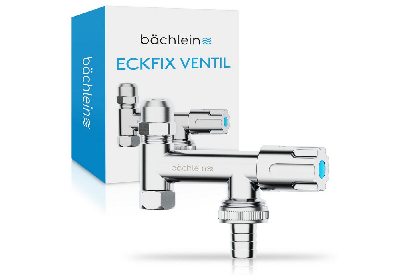 Bächlein Geräteventil Bächlein Gerätezusatzventil Eckfix -Eckventil mit Maschinenanschluss, Erweiterung eines Eckventils Bächlein Geräteventil Bächlein Gerätezusatzventil Eckfix -Eckventil mit Maschinenanschluss, Erweiterung eines Eckventils von Bächlein