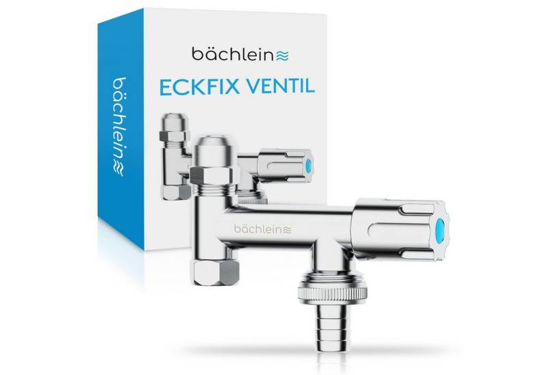 Bächlein Geräteventil Bächlein Gerätezusatzventil Eckfix -Eckventil mit Maschinenanschluss, Erweiterung eines Eckventils von Bächlein
