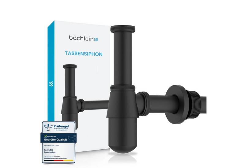 Bächlein Siphon Tassensiphon mit abnehmbarer Reinigungskappe, massives, verchromtes Messing von Bächlein