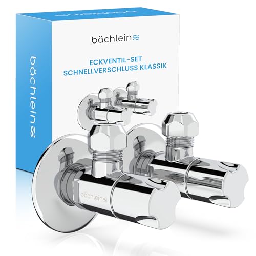 Eckventil Schnellverschluss Klassik Chrom [2er Set] - 1/2 Zoll von Bächlein