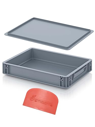 Pizzaballenbox mit Deckel und Teigschaber lebensmittelecht Pizzabox für Pizzateig I Passform für Kühlschrank I Pizza Gärbox Pizzateig-Behälter mit Deckel Teigballenbox Teigbox von Bäckerei Spiegelhauer