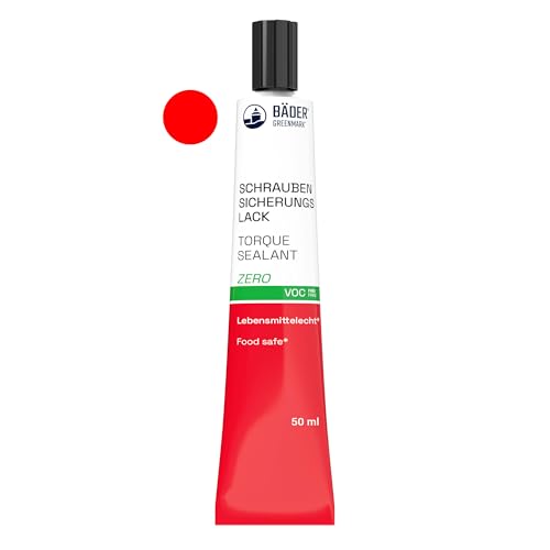 Der ORIGINAL Schraubensicherungslack 50ml ZERO REIHE Rot von BÄDER LACKE. KEIN GEFAHRSTOFF - Hilfsmittel zum Sichern, Signieren, Plombieren, Versiegeln, sowie zum Manipulationsnachweis von Bäder
