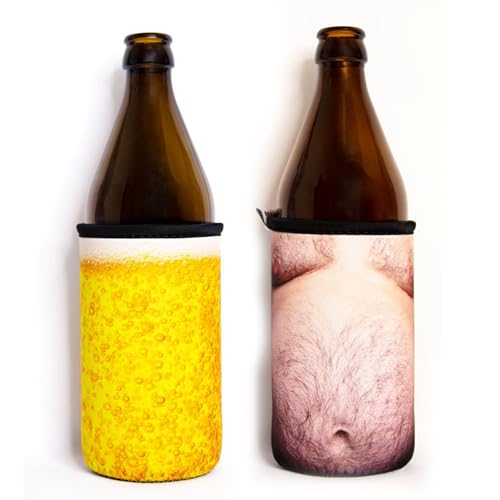 Bäng Läng Flaschenkühler für Bierflaschen und Dosen – (0,5) – Langhaltende Kühle, Hairy Beer 2stk. von Bäng Läng