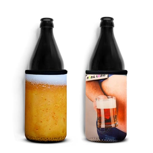 Bäng Läng Flaschenkühler für Bierflaschen und Dosen – (0,5l) – Langhaltende Kühle, Bare Beer 2stk. von Bäng Läng