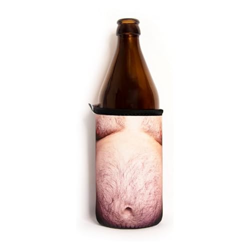 Bäng Läng Flaschenkühler für Bierflaschen und Dosen – (0,5l) – Langhaltende Kühle, Hairy Beer Belly 1stk. von Bäng Läng