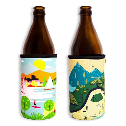 Bäng Läng Flaschenkühler für Bierflaschen und Dosen – (0,5l) – Langhaltende Kühle, Hipster 2stk. von Bäng Läng