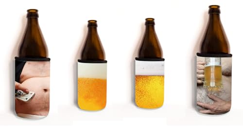 Bäng Läng Flaschenkühler für Bierflaschen und Dosen – (0,5l) – Langhaltende Kühle, Beer 2025, 4stk. von Bäng Läng