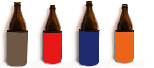 Bäng Läng Flaschenkühler für Bierflaschen und Dosen – (0,5l) – Langhaltende Kühle, braun, lila, orange, rot 4 stk. von Bäng Läng