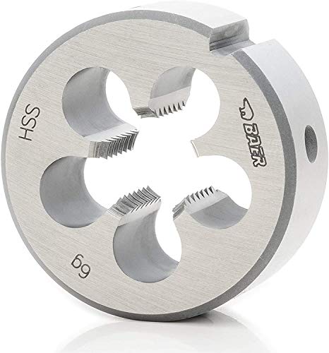 BAER Gewindeschneider M22 HSS Schneideisen - M 22 x 2,5 - Gewindeschneideisen metrisch Regelgewinde - Außengewinde Schneider aus hochlegiertem Werkzeugstahl - metrisches Außengewindeschneideisen von BaerCoil