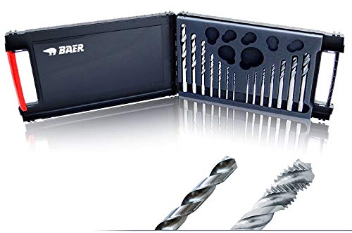 BAER Gewindeschneider Set HSSG: Maschinengewindebohrer, Sackloch - Kernlochbohrer: M 3-12 - Gewindeschneid Satz metrisch - Gewinde schneiden BAER Gewindeschneider Set HSSG: Maschinengewindebohrer, Sackloch - Kernlochbohrer: M 3-12 - Gewindeschneid Satz metrisch - Gewinde schneiden von BaerCoil