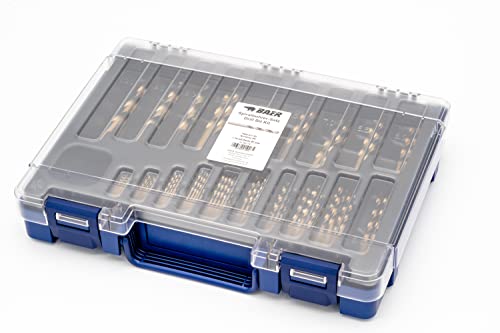 BaerCoil BAER HSSE Spiralbohrer Set - Magazin (87-teilig - 0,5mm steigend) 1-10 mm - Spiralbohrerset - Spiralbohrersatz - Extrem-Bohrer - bohren - Bohrerset von BaerCoil