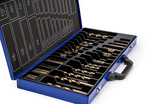 BaerCoil BAER Spiralbohrer HSSE Extrem-Bohrer Magazin (93-teilig - 0,5mm steigend) 1-13 mm - Spiralbohrer-Set - Spiralbohrersatz HSSE/CO - Bohrer Set von BaerCoil