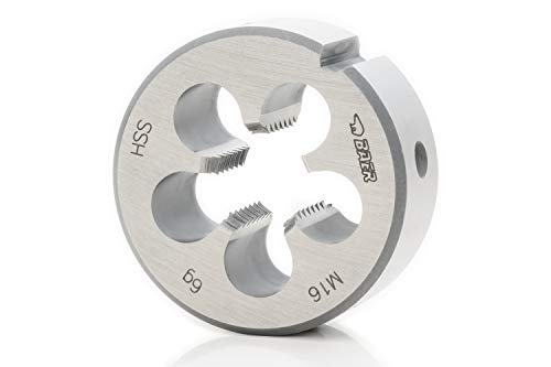 BAER Schneideisen Links M4 HSS - Gewindeschneider - M 4 x 0,7 - Gewindeschneideisen Linksgewinde - Außengewinde Schneider aus hochlegiertem Werkzeugstahl - Außengewindeschneideisen - Gewinde von BaerCoil