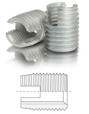 BaerFix selbstschneidende Gewindeeinsätze mit Schneidschlitzen (10, M 6 x 1,0-14 mm) von BaerCoil