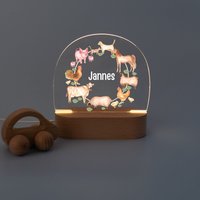 Babygeschenk Geburt, Nachtlicht Personalisiert, Taufgeschenk, Baby, Kinder, Taufe, Bauernhof, Babyparty Babygeschenk Geburt, Nachtlicht Personalisiert, Taufgeschenk, Baby, Kinder, Taufe, Bauernhof, Babyparty von BaerenfreundeDE