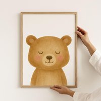 Bär Poster, Kinderzimmer Poster Tier, Wanddeko Kinderzimmer, Babyzimmer Bär Poster, Kinderzimmer Poster Tier, Wanddeko Kinderzimmer, Babyzimmer von BaerenfreundeDE