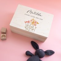Erinnerungskiste Baby, Taufgeschenk Mädchen, Erinnerungsbox Geschenk Geburt, Baby Gift, Memory Box Erinnerungskiste Baby, Taufgeschenk Mädchen, Erinnerungsbox Geschenk Geburt, Baby Gift, Memory Box von BaerenfreundeDE