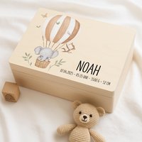 Erinnerungskiste Elefant, Erinnerungsbox Baby, Babygeschenk Geburt, Neugeborenen Geschenk, Boîte Souvenir Bébé Erinnerungskiste Elefant, Erinnerungsbox Baby, Babygeschenk Geburt, Neugeborenen Geschenk, Boîte Souvenir Bébé von BaerenfreundeDE