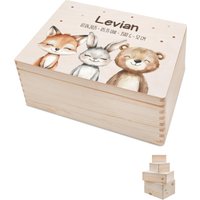 Erinnerungskiste Geburt, Erinnerungsbox Baby, Babygeschenk Neugeborenen Geschenk, Boîte Souvenir Bébé von BaerenfreundeDE