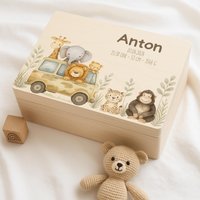 Erinnerungskiste Safari, Baby, Babygeschenk Geburt, Neugeborenen Geschenk, Boîte Souvenir Bébé, Erinnerungsbox Baby Erinnerungskiste Safari, Baby, Babygeschenk Geburt, Neugeborenen Geschenk, Boîte Souvenir Bébé, Erinnerungsbox Baby von BaerenfreundeDE