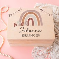 Erinnerungskiste Schulanfang, Einschulung Geschenk, Holzkiste Erster Schultag, Schulanfang Geschenk von BaerenfreundeDE