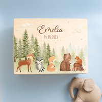 Erinnerungskiste Baby, Erinnerungskiste, Babygeschenk Geburt, Kiste Erinnerungsbox Waldtiere, Boîte Souvenir Bébé Erinnerungskiste Baby, Erinnerungskiste, Babygeschenk Geburt, Kiste Erinnerungsbox Waldtiere, Boîte Souvenir Bébé von BaerenfreundeDE
