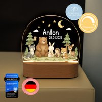 Nachtlicht, Nachtlicht Baby, Babygeschenk Geburt, Kinder, Kinderzimmer, Personalisiert, Baby Lampe, Taufe Nachtlicht, Nachtlicht Baby, Babygeschenk Geburt, Kinder, Kinderzimmer, Personalisiert, Baby Lampe, Taufe von BaerenfreundeDE