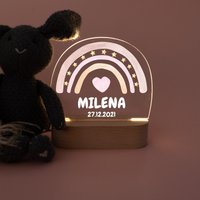 Nachtlicht Baby, Regenbogen, Geschenk Geburt Mädchen, Kinder, Taufe Geschenk, Erster Geburtstag Nachtlicht Baby, Regenbogen, Geschenk Geburt Mädchen, Kinder, Taufe Geschenk, Erster Geburtstag von BaerenfreundeDE
