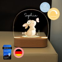 Nachtlicht Hase, Babygeschenk Mädchen, Taufe, Taufgeschenk Dimmbar, Baby Nachtlicht Hase, Babygeschenk Mädchen, Taufe, Taufgeschenk Dimmbar, Baby von BaerenfreundeDE