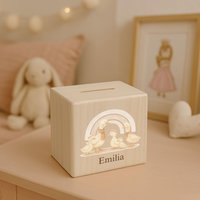 Spardose, Spardose Mädchen, Taufe Taufgeschenk 1. Geburtstag Kind, Gänse von BaerenfreundeDE