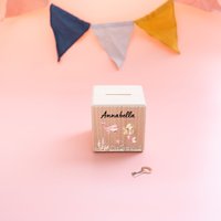 Spardose Mädchen, Personalisiert, Holz, Meerjungfrau, Kind, Taufe Geschenk Holzspardose von BaerenfreundeDE