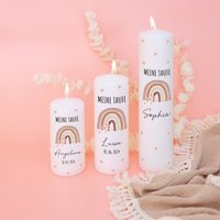 Taufkerze, Taufkerze Regenbogen, Für Mädchen, Mädchengeschenke Taufe, Geschenke Zur Taufgeschenke, Taufe von BaerenfreundeDE