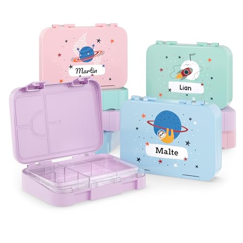 Bärenwerke AA MB 2115 Personalisierte Kinder Brotdose mit Name - Lunchbox mit Fächern und Unterteilung - Geschenkidee Bärenwerke AA MB 2115 Personalisierte Kinder Brotdose mit Name - Lunchbox mit Fächern und Unterteilung - Geschenkidee von Bärenwerke