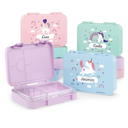 Bärenwerke AE MB 2115 Personalisierte Kinder Brotdose mit Name - Lunchbox mit Fächern und Unterteilung - Geschenkidee Bärenwerke AE MB 2115 Personalisierte Kinder Brotdose mit Name - Lunchbox mit Fächern und Unterteilung - Geschenkidee von Bärenwerke