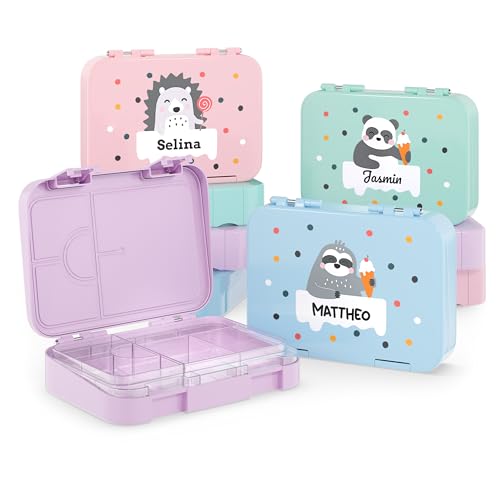 Bärenwerke AT MB 2115 Personalisierte Kinder Brotdose mit Name - Lunchbox mit Fächern und Unterteilung - Geschenkidee Bärenwerke AT MB 2115 Personalisierte Kinder Brotdose mit Name - Lunchbox mit Fächern und Unterteilung - Geschenkidee von Bärenwerke