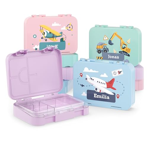 Bärenwerke EF MB 2115 Personalisierte Kinder Brotdose mit Name - Lunchbox mit Fächern und Unterteilung - Geschenkidee Bärenwerke EF MB 2115 Personalisierte Kinder Brotdose mit Name - Lunchbox mit Fächern und Unterteilung - Geschenkidee von Bärenwerke