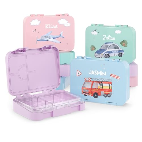 Bärenwerke OF MB 2115 Personalisierte Kinder Brotdose mit Name - Lunchbox mit Fächern und Unterteilung - Geschenkidee Bärenwerke OF MB 2115 Personalisierte Kinder Brotdose mit Name - Lunchbox mit Fächern und Unterteilung - Geschenkidee von Bärenwerke