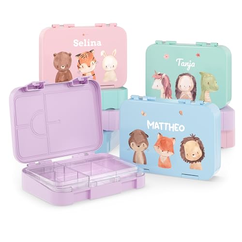 Bärenwerke OS MB 2115 Personalisierte Kinder Brotdose mit Name - Lunchbox mit Fächern und Unterteilung - Geschenkidee Bärenwerke OS MB 2115 Personalisierte Kinder Brotdose mit Name - Lunchbox mit Fächern und Unterteilung - Geschenkidee von Bärenwerke