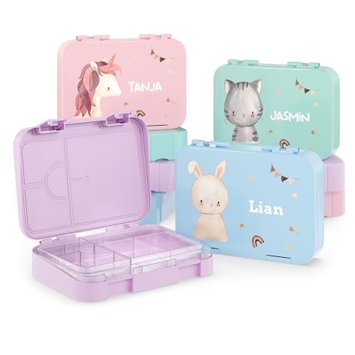 Bärenwerke OT MB 2115 Personalisierte Kinder Brotdose mit Name - Lunchbox mit Fächern und Unterteilung - Geschenkidee Bärenwerke OT MB 2115 Personalisierte Kinder Brotdose mit Name - Lunchbox mit Fächern und Unterteilung - Geschenkidee von Bärenwerke