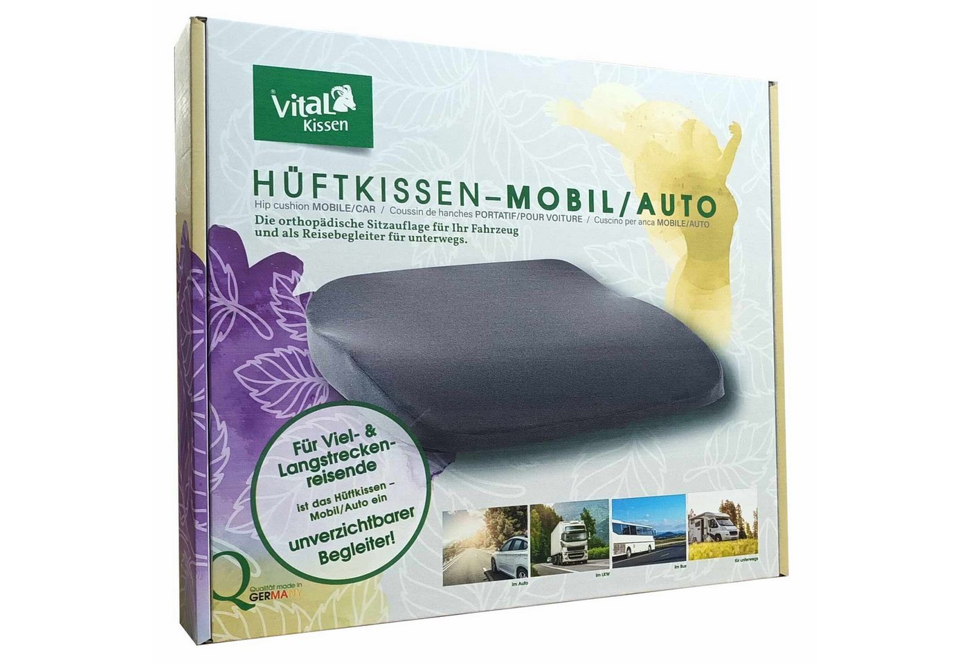 Bärle Kissen Manufraktur GmbH Sitzkissen Vital Kissen - Auto Keilkissen - Anthrazit Bärle Kissen Manufraktur GmbH Sitzkissen Vital Kissen - Auto Keilkissen - Anthrazit von Bärle Kissen Manufraktur GmbH