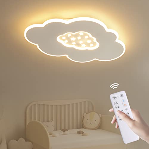 Baerolc LED Deckenleuchte, 50cm Wolkenlampe Deckenlampe dimmbar mit Fernbedienung 3000K-6000K 30W Kinderlampe modern LED Wolke Deckenlampe für Kinderzimmer/Schlafzimmer/Wohnzimmer von Baerolc