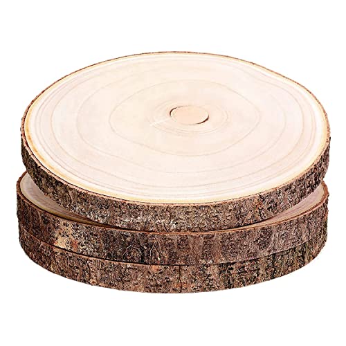 Baeroprki 3 StüCk 10-12 GroßE Holzscheiben für MittelstüCke, Holzrunden für HochzeitsmittelstüCke, DIY-Projekte, Malerei Usw von Baeroprki